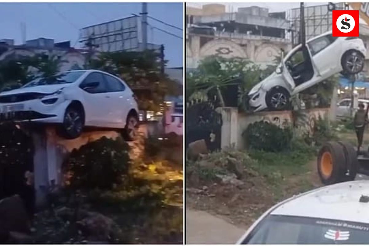 Telangana Car Accident Video: तेलंगाना में नशे में धुत युवक ने कार चढ़ा दी मकान की दीवार पर, वीडियो वायरल होने के बाद मचा बवाल